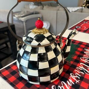 Mackenzie-Childs Checkered Teapot